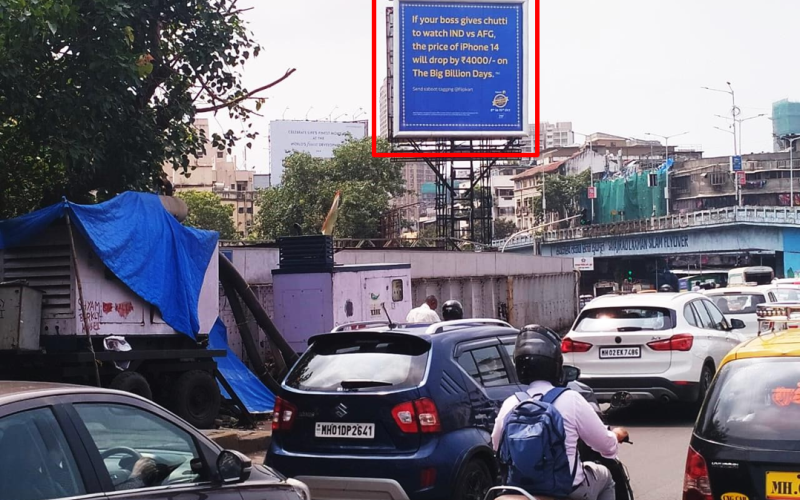 HOARDING : 25 X 25 BYCULLA FLYOVER TRAFFIC MOVING TOWARDS CST, CST