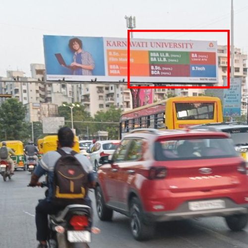 GANTRY : 24 X 12  MANSI CROSS ROAD O/S SWAMINARAYAN TEMPLE TOW. JUDGES BUNGLOW TO KESHAVBAUG CIRCLE – R, JUDGES BUNGLOW