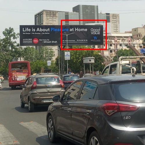 GANTRY : 24 X 12 MANSI CROSS ROAD O/S SWAMINARAYAN TEMPLE TOW. JUDGES BUNGLOW TO KESHAVBAUG CIRCLE – R, JUDGES BUNGLOW