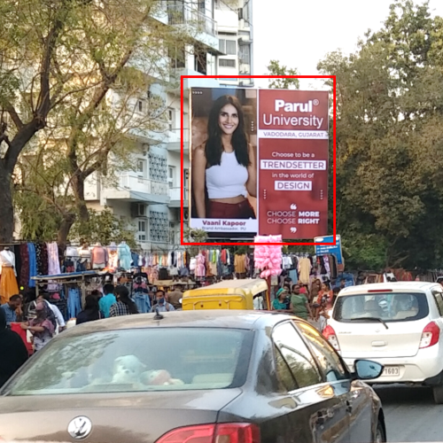 HOARDING : 20 X 21  LAW GARDEN – O/S GLS COLLAGE NR.NAL CIRCLE FTC LAW GARDEN TO MITHAKALI CIRCLE, LAW GARDEN  