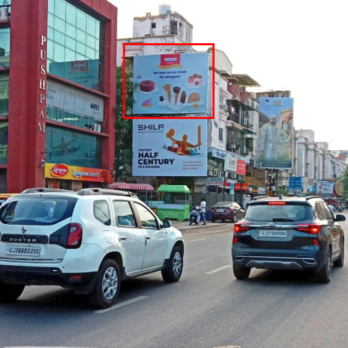 HOARDING : 20 X 15  – 100 FT ROAD – OPP. SEEMA HALL, FTC FROM SHYAMAL TO ANANDNAGAR – (U)