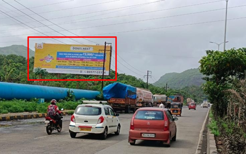 HOARDING : 80 X 30 MAHAPE TRAFFIC FROM VASHI TOWARDS SHILFATA-THANE