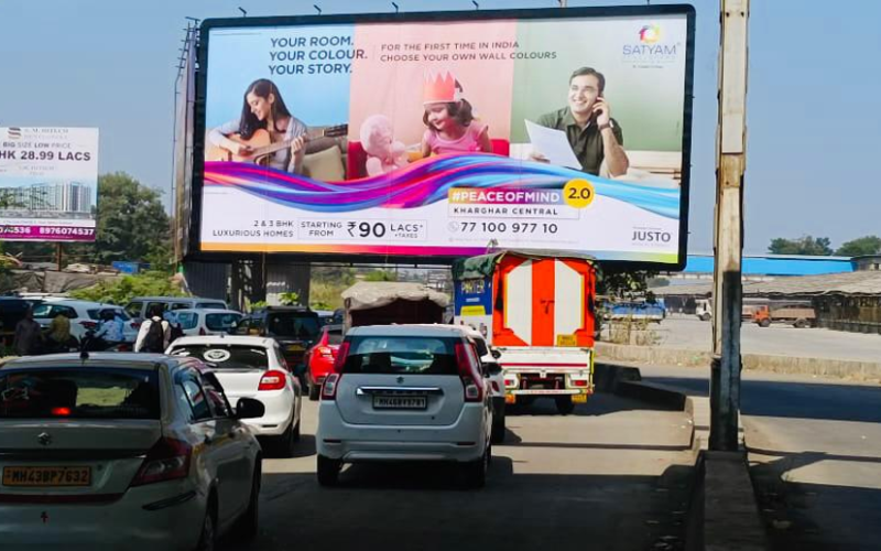 HOARDING : 60 X 30 TALOJA PHASE 2 ENTRY EXIT TRAFFIC FROM KHARGHAR PANVEL SHILFATA, TALOJA