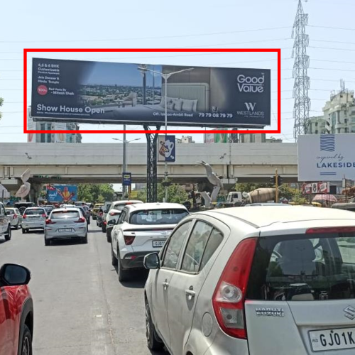 GANTRY : 50 X 12   SINDHUBHAVAN ROAD NR. SILVER RADIANCE TOW. SP RING ROAD TO SG ROAD PAKWAN CIRCLE, SINDHUBHAVAN