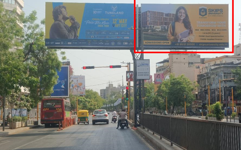 GANTRY :  24 X 12   SWAGAT CROSS ROAD O/S JADE BLUE TOW. PANCHWATI CIRCLE TO SWASTIK CROSS ROAD – R, CG ROAD
