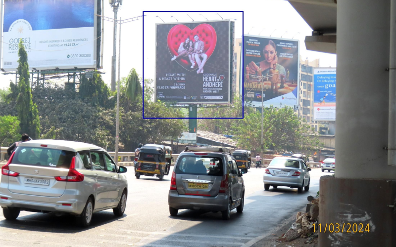 HOARDING : 40 X 40 ON WEH, NR. PUMP HOUSE, ANDHERI