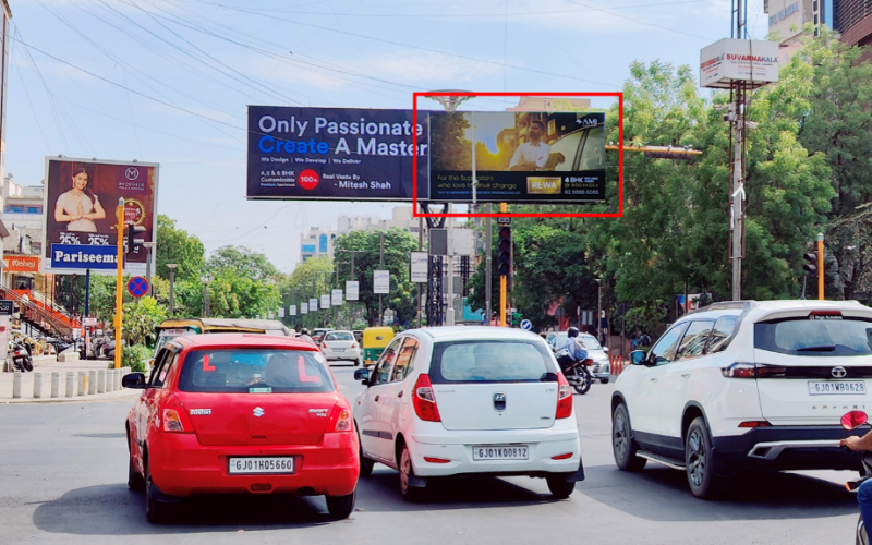 GANTRY : 24 X 12  SWAGAT CROSS ROAD O/S JADE BLUE TOW. SWASTIK CROSS ROAD TO PANCHWATI CIRCLE – R, CG ROAD