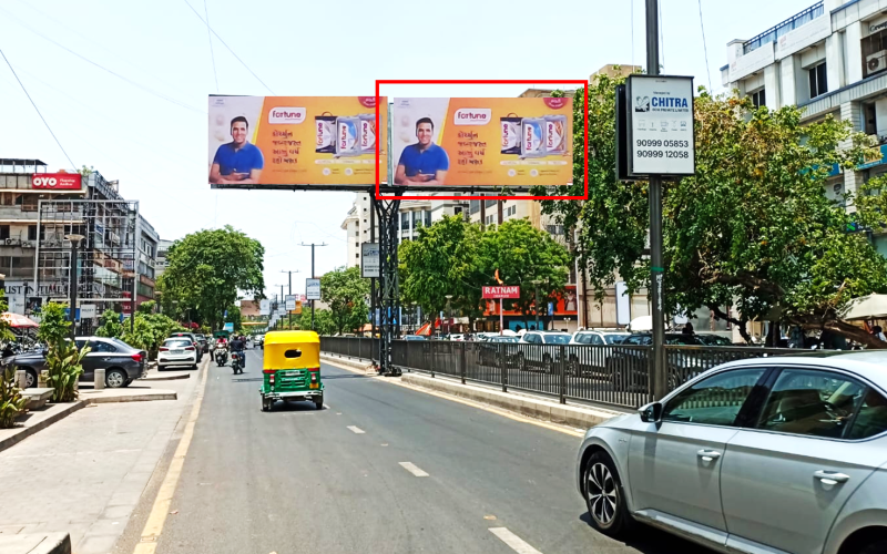GANTRY : 20 X 10   O/S YESBANK NR. SWAGAT CROSS ROAD TOW. PANCHWATI CIRCLE TO SWASTIK CROSS ROAD – R, CG ROAD
