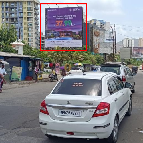 HOARDING : 40 X 40  OPPOSITE SIDE CROMA SHOWROOM – DESAI NAKA NEAR LODHA PALAVA SHILFATA TRAFFIC, DOMBIVALI