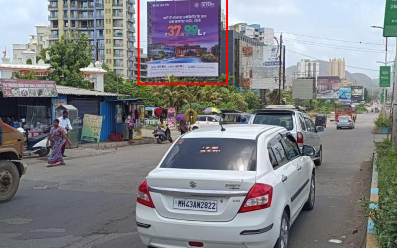 HOARDING : 40 X 40  OPPOSITE SIDE CROMA SHOWROOM – DESAI NAKA NEAR LODHA PALAVA SHILFATA TRAFFIC, DOMBIVALI