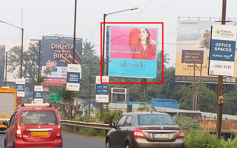 HOARDING : 30 X 30 NEAR EXPERIA MALL TRAFFIC FROM SHILFATA TOWORDS DOMBIVLI, DOMBIVALI