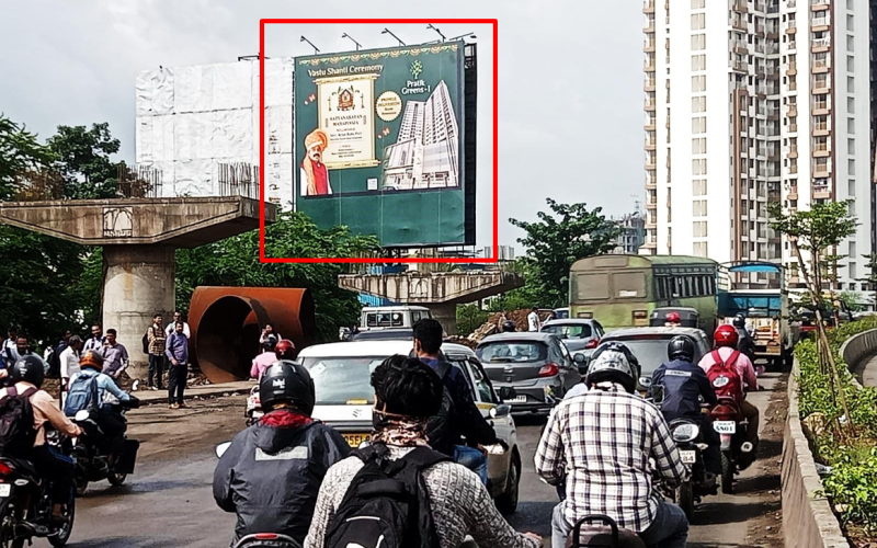 HOARDING : 40 X 40  OPP. LODHA PALAVA DOMBIVLI TOWARDS MAHAPE VASHI THANE – LHS, DOMBIVLI