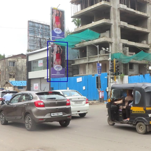 HOARDING : 10 X 20  ON S.V. ROAD, NEAR NATRAJ MARKET – DN