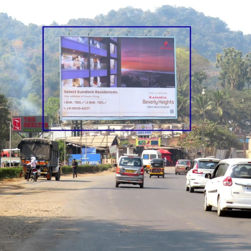 HOARDING : 62 X 41  ON WEH, AT FOUNTAIN JUNCTION, BHAYANDAR