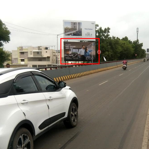 HOARDING : 25 X 15  HEBATPUR BRIDGE TOWARDS SCIENCE CITY -LOWER, HEBATPUR